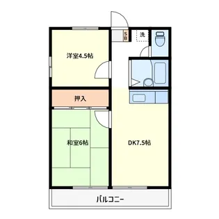 グリーンコーポミエノ【7階】の間取り