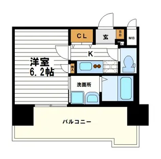 LUXE難波EAST【5階】の間取り