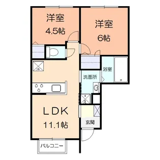 ロレーヌ【1階】の間取り
