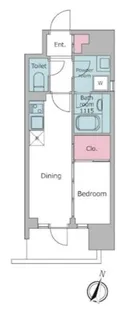 デュオフラッツ飯田橋EAST【7階】の間取り