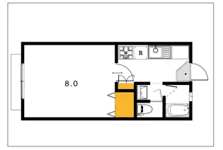 ラックハイツ国富A【2階】の間取り