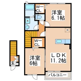 セレノカーサOMI【2階】の間取り
