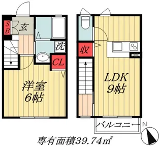 千葉県市川市新田3【一戸建】の間取り