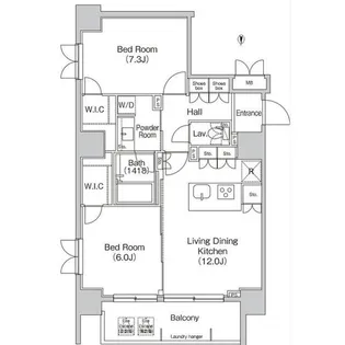 コンフォリア麻布EAST【4階】の間取り
