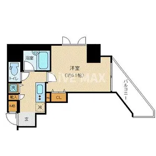 パレステュディオ六本木【1階】の間取り