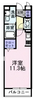 アンソレイエ I【1階】の間取り