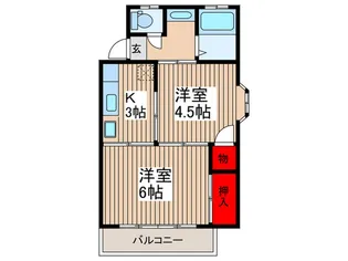 メゾンハタノ【2階】の間取り