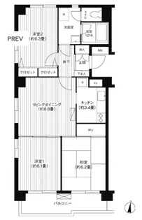 パレッヂ新小岩【5階】の間取り