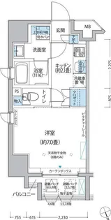 CYPRESS ONARIMON【7階】の間取り