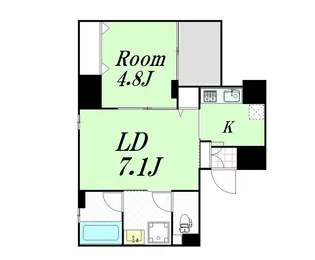 アモーレ本町ウエスト【7階】の間取り