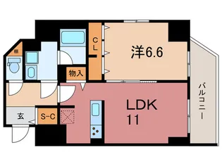Calm Kawasaki【4階】の間取り