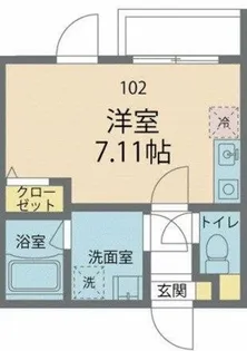 カインドネス立川錦町A棟【1階】の間取り