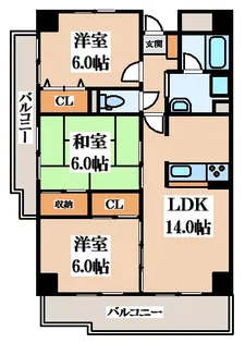 エオリアンハープ【6階】の間取り