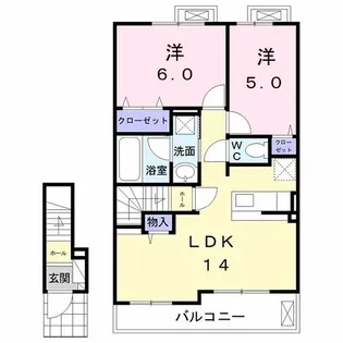 ユア コルクーレ II【2階】の間取り