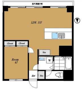 幡ヶ谷ゴールデンマンション【12階】の間取り