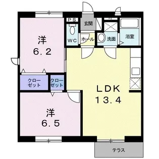 フローラリアA【1階】の間取り