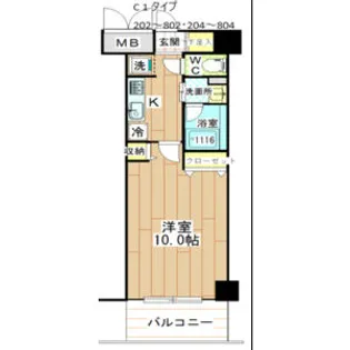 エトワール新大阪【6階】の間取り