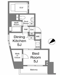 ピアース乃木坂(ピアースノギザカ)【9階】の間取り