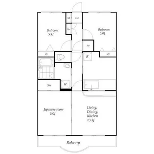 ブールヴァル秦野【1階】の間取り