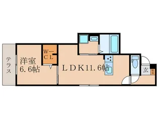 REGALO伏見【1階】の間取り