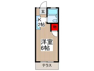 メゾンドゥジュネス【1階】の間取り