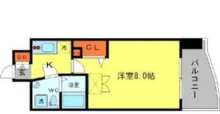 AFFLUENCE難波【10階】の間取り