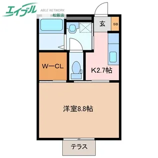 エクレール泰山 B【1階】の間取り