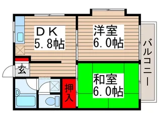 シャトレ-六実B【2階】の間取り