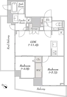 ルミーク北品川 100【8階】の間取り