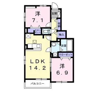 クラリエートIII【1階】の間取り