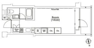 カスタリア市ヶ谷【3階】の間取り