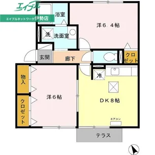 グレースヒル B【1階】の間取り