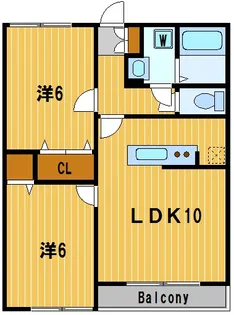 グリーンヒル善部【3階】の間取り