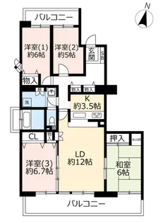 UR桜宮リバーシティ中央【8階】の間取り