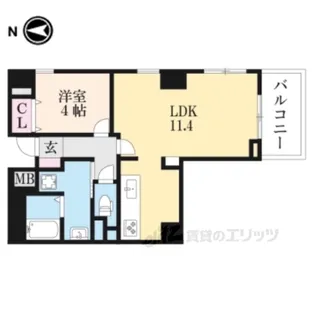 パインフィールド七条【5階】の間取り