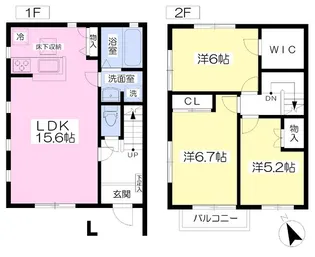 シャルム城南D棟の間取り