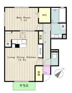 BRYANT PARK A【1階】の間取り