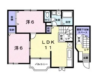 メイツクレストールB【2階】の間取り