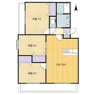 リシェ津島【3階】の間取り