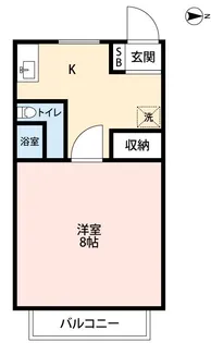 ゼルコヴァホウライI【2階】の間取り