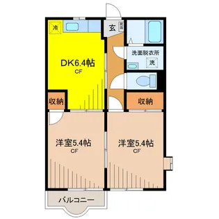 ドミールII【1階】の間取り