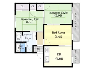 明姫グリーンハイツ【2階】の間取り