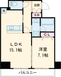 セントラル堺東【7階】の間取り