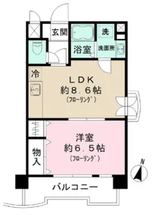 柿ノ木坂スカイパレス【6階】の間取り