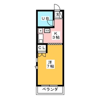 サンハイツ【3階】の間取り
