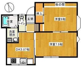 アーバンハイツ【2階】の間取り