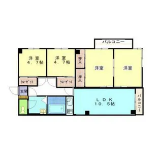 リバーサイドマンション【3階】の間取り