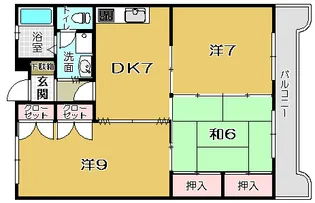 サザンハイツ麓【4階】の間取り