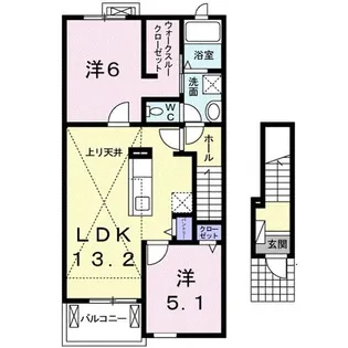 J&EサウスクレメントI【2階】の間取り
