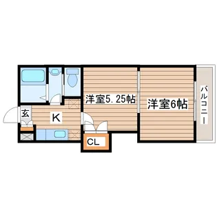 パインコートI【2階】の間取り